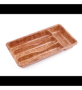 AHŞAP RENK - 4 BÖLMELİ ÇEKMECE İÇİ KAŞIKLIK 36X20CM (5343)