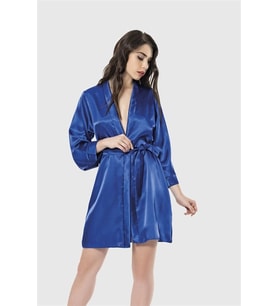 Amora Secret Saks Kısa Saten Sabahlık