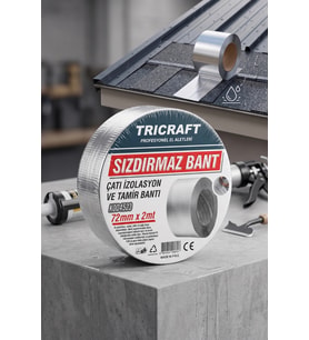Tricraft Sızdırmaz Çatı İzolasyon ve Tamir Bantı 72mm x 2m
