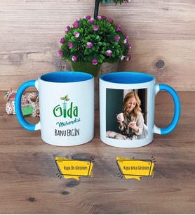 Gıda Mühendisi Kupa Bardak Mavi Fotoğraflı Mühendisler Günü Hediyesi