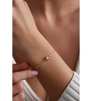 14 Ayar Altın Minimal Yıldız Bileklik