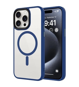 Apple iPhone 15 Pro Max Kılıf Mat Arka Yüzey Wireless Şarj Özellikli Zore Flet M-safe Kapak