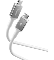 USB-C to USB-C 1 Metre Kablo 100W Güç/PPS 2.0 Super Hızlı Şarj / 5 Gbps (E-Marker Çip) Data Hızı/USB 3.2 Type-C Ekstra Dayanıklı MFI Lisanslı Beyaz - ACA08774