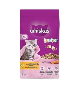 Whiskas Junior Tavuklu Yavru Kuru Kedi Maması 1.9 Kg (Kahverengi)