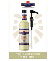 Kahve ve Kokteyl Şurubu Zencefil Aromalı 70 CL + POMPA Simonelli