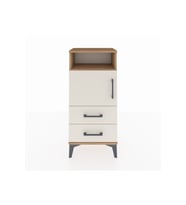 Arges Komodin 2 Raflı 2 Çekmeceli Tek Kapaklı 44x30x96 Çam-Aytaşı