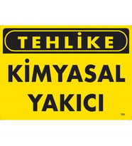 Tehlike Kimyasal Uyarı Levhası 25X35 Kod:761
