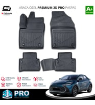 S-Dizayn Toyota C-HR 3D Pro Havuzlu Paspas 2023 Üzeri A+ Kalite