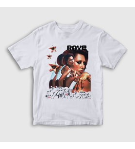 Presmono Unisex Çocuk Beyaz Poster Müzik Raye T-Shirt 533719tt