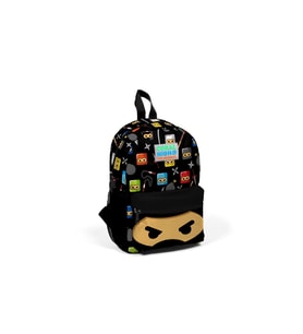 Coral High Kids Siyah Ninja Desenli İki Bölmeli Yuva Sırt Çantası 23349