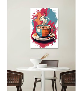 KAHVE BARDAĞI COFFE KANVAS TABLO EV DUVAR SALON OFİS HEDİYELİK DEKARASYON SÜSÜ ÖLÇÜ SEÇİNİZ :)
