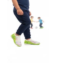 Playup Beyaz Yeşil Bilekten Çoraplı Erkek Çocuk Halı Saha Ayakkabısı FH-252-153 F