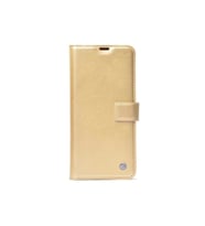 Apple iPhone SE 2022 Uyumlu Kılıf Zore Kar Deluxe Kapaklı Kılıf (Gold)