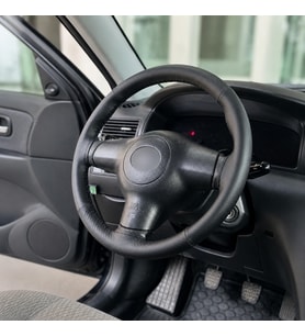 Dikmeli Direksiyon Kılıfı Toyota ile Uyumlu Noktalı Karbon Siyah