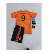 Spor Mbappe Özel Tasarım Çocuk Forma 4lü Set (Turuncu)