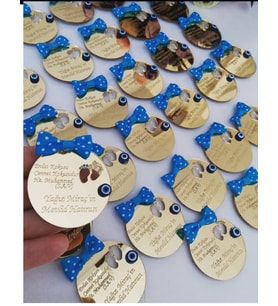 Kişiye Özel Pleksi Bebek Magnet Hatıra (Altın)