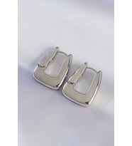 Pirinç Gümüş Renk Kalın Küpe - TJ-BKP8979