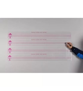 100×56cm Kılavuz Çizgili Kağıt Yazı Tahtası