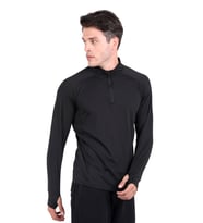 Thermoform Extreme Erkek Uzun Kol Yarım Fermuar Termal Sweatshirt Heat Siyah (Çok Renkli)