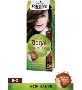 Palette Natural Doğal Renkler Saç Boyası 5-0 Açık Kahve