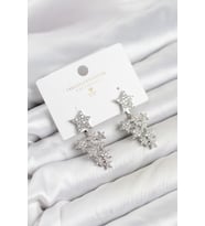 Yıldız Model Gümüş Renk Zirkon Taşlı Küpe - EBJ260701W44200
