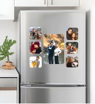 Kişiye Özel 7 Parça Fotoğraflı Buzdolabı Magnet Seti Sevgiliye ve Aileye Hediye Resimli Magnet Fotoğraf Baskılı Kolaj Magnet Seti