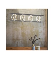 Antonia 4 Ledli Retro Sıralı Yemek Masası Avize RA-AVZ- 1738-50-92 (Siyah-Gold)