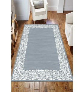 Dijital Kaymaz Taban Yıkanabilir Salon Halısı Mutfak Halısı Koridor Halısı Yolluk ND-HS-523 (Gri)