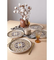 Keramika Timeless Brown Stackable Servis Tabağı 27 Cm 4 Adet 21973