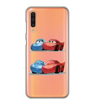 Samsung Galaxy A50 - A30S Uyumlu Mcqueen ve Sally Tasarımlı Şeffaf Telefon Kılıfı