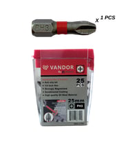 Vandor Anti Slip Bit Kaydırmaz Bits S2 Yüksek Kalite Çelik PH3 25 - 637962027877