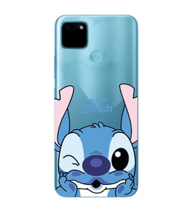 Realme C21Y/C25Y Uyumlu We Love Stitch Desenli Şeffaf Telefon Kılıfı