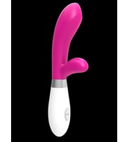 Fastieshop Titreşimli Rabbit Vibratör 20 cm (Beyaz-Pembe)