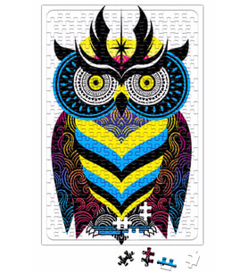 Kral Baykuş Renkli Baykuş Puzzle 240 Parça Yapboz