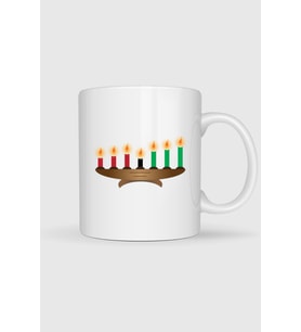 Kwanzaa Kinara Christmas Candle Tasarımlı Kupa Bardak