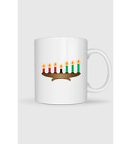 Kwanzaa Kinara Christmas Candle Tasarımlı Kupa Bardak