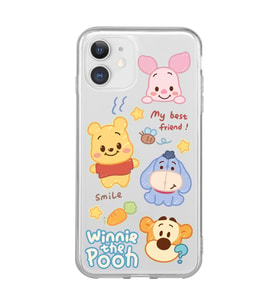 Iphone 11 Uyumlu Winnie The Pooh Tasarımlı Şeffaf Telefon Kılıfı