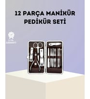 Paslanmaz Çelik Çok Fonksiyonlu 12 Manikür Seti