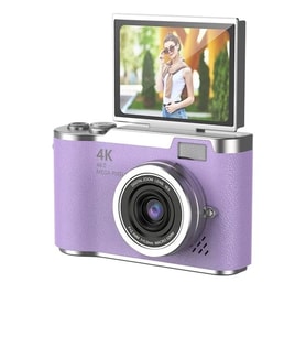 4k Dijital Retro Video Kamera 48mp 18x Zoom Flaşlı (32gb) Kart Dijital Vlog Fotoğraf Makinesi Türkçe