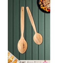 Zeytin Ağacı Ahşap Tahta Kaşık Seti 2 Parça ( Zeytin Ağacı ) Ağaç Kaşık