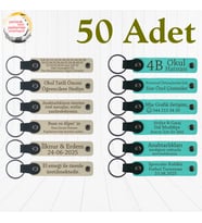 S Kahve & Turkuaz, Kurumsal Workshop Katılımcılarına Hediye 50’li Set, İsim Yazılabilen Anahtarlık