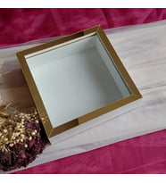 25x25 Cm Beyaz-Gold Derin Anı Çerçevesi-6 Cm Derinlikli Anı Çerçevesi! İsimsiz-Ledsiz! Hkm Ticaret