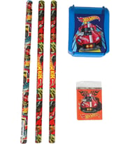 Hot Wheels 2024 Yeni Sezon Lisanslı Hot Wheels 3 Adet Kurşun Kalem,Kalemtraş Ve Silgi Seti (Çok Renkli)