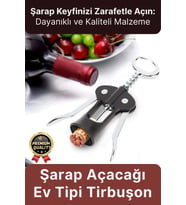 Özel Üretim Dayanıklı Şık Paslanmaz Kararmaz Çelik Şarap Şişe Mantar Kapak Açacağı Tirbuşon 18*7 Cm