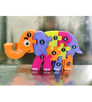 Alvera Numaralı Fil Puzzle – 3D Baskı Rakam Sıralama ve Eşleştirme Oyuncağı