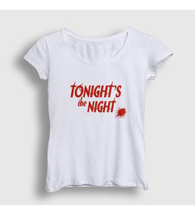 Presmono Kadın Beyaz Tonights The Night Dizi Dexter T-Shirt 514787tt (Beyaz)