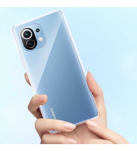 Xiaomi Mi 11 Lite Kılıf Kamera Korumalı Süper Silikon Kapak (Renksiz)