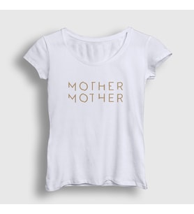 Presmono Kadın Beyaz Logo Mother Mother T-Shirt 431808tt (Beyaz)