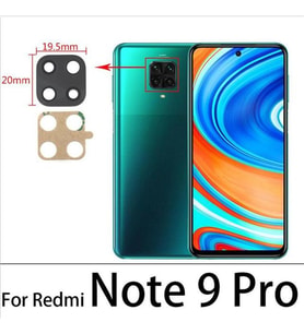 Tkgz Xiaomi Redmi NOTE 9 PRO Arka Kamera Camı Lens Yapışkanlı