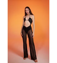 Markano Shirred Pareo Pantolon Siyah